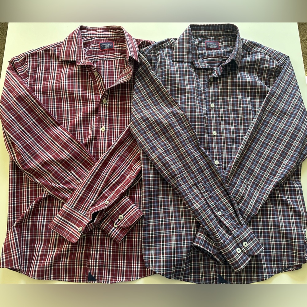 NWOT 2 UNTUCKit  long sleeve shirts